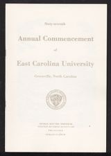 Program of the Sixty-Seventh Annual Commencement of East Carolina University