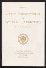 Program of the Sixty-Ninth Annual Commencement of East Carolina University