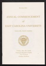 Program of the Seventy-First Annual Commencement of East Carolina University