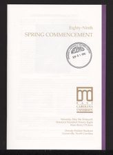 Program of the Eighty-Ninth Spring Commencement of East Carolina University