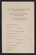 Program for Commencement Sunday 1920