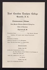 Program for the Commencement Address 1934