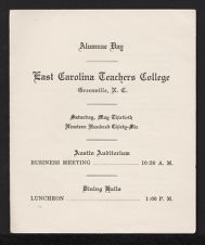 Program for Alumnae Day 1936