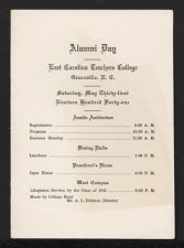 Program for Alumni Day 1941