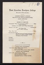 Program for Commencement Sunday 1950