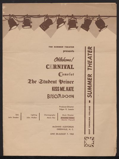 1965 Summer Theater Program