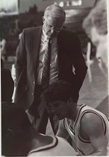 Chancellor Eakin at a basketball game