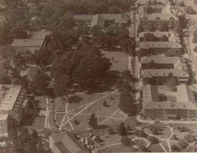 Aerial view of East Carolina College