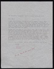 Letter from Robert Penn Warren to Mary Jarrell, April 14, 1967