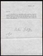 Letter from Peter Hillsman Taylor to Robert Penn Warren, February 2, 1987