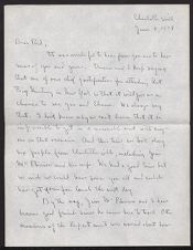 Letter from Peter Hillsman Taylor to "Red" [Robert Penn Warren]