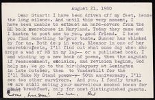 Postcard to Stuart Wright from Robert Penn Warren