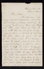 Letter from George Attmore Sparrow to Thomas Sparrow