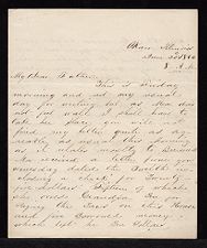 Letter from George Attmore Sparrow to Thomas Sparrow