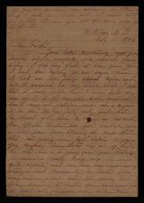 Letter from George Attmore Sparrow to Thomas Sparrow