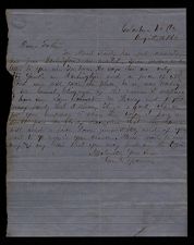 Letter from George Attmore Sparrow to Thomas Sparrow