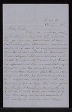 Letter from George Attmore Sparrow to Thomas Sparrow