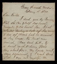 Letter from George Attmore Sparrow to Thomas Sparrow