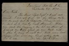 Letter from George Attmore Sparrow to Thomas Sparrow