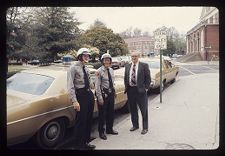 Joseph Calder with ECU police officers