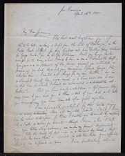 Letter from Edward Stanly to Thomas Sparrow 