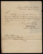 Letter from Assistant Adjutant General R. H. Riddick to Captain Thomas Sparrow 