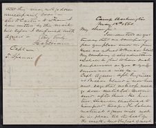 Letter from H. A. Gilliam at Camp Washington to Captain Thomas Sparrow