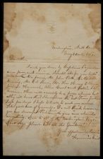 Letter from Fannie Grist to Captain Thomas Sparrow