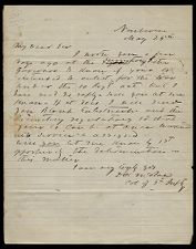 Letter from Colonel D. K. McRae to Captain Thomas Sparrow