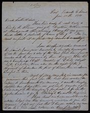 Letter from Captain Thomas Sparrow to F. B. Satterthwaite