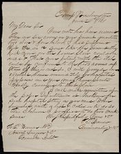 Letter from Captain Thomas Sparrow to Dr. Edward Warren