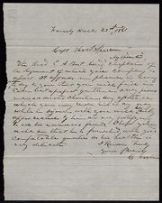 Letter from C. Wooten to Captain Thomas Sparrow