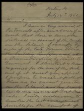 Letter from Captain Thomas Sparrow to Brigadier General Walter Gwynn