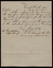 Letter from Captain Thomas Sparrow to Captain H. A. Gilliam