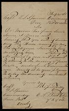 Letter from Reverend E. A. Best to Captain Thomas Sparrow