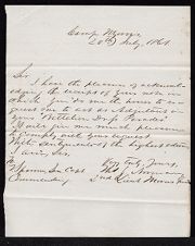 Letter from Lieutenant Thomas I. Norman to Captain Thomas Sparrow