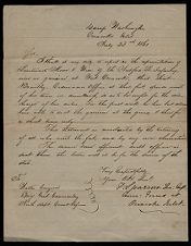 Letter from Captain Thomas Sparrow to Brigadier General Walter Gwynn