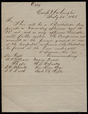 Letter from Captain Thomas Sparrow to Captains H. A. Gilliam, T. H. Sharpe, G. W. Johnston and J. J. Leith