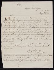 Letter from Captain Thomas Sparrow to Dr. Edward Warren