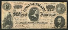 Confederate one hundred dollar bill