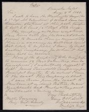 Letter from Captain Thomas Sparrow to Brigadier General Walter Gwynn