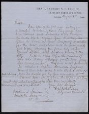 Letter from Adjutant General J. G. Martin to Captain Thomas Sparrow 