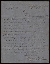 Letter from W. J. Bryce to Captain Thomas Sparrow