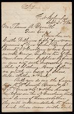 Letter from Captain Thomas Sparrow to Thomas A. Demill