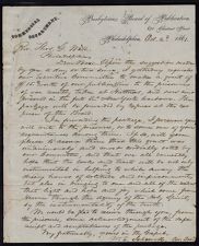 Letter from W. E. Schenck to Reverend Thomas G. Wall