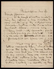 Letter from T. G. Wall to Captain Thomas Sparrow