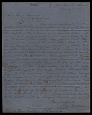 Letter from H. A. Gilliam to Secretary of War Simon Cameron