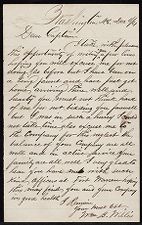 Letter from William B. Willis to Captain Thomas Sparrow