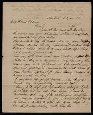 Letter from Thomas A. Demill to Captain Thomas Sparrow