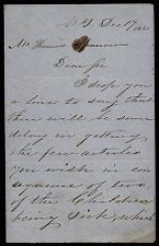 Letter from J. M. Blackwell to Captain Thomas Sparrow